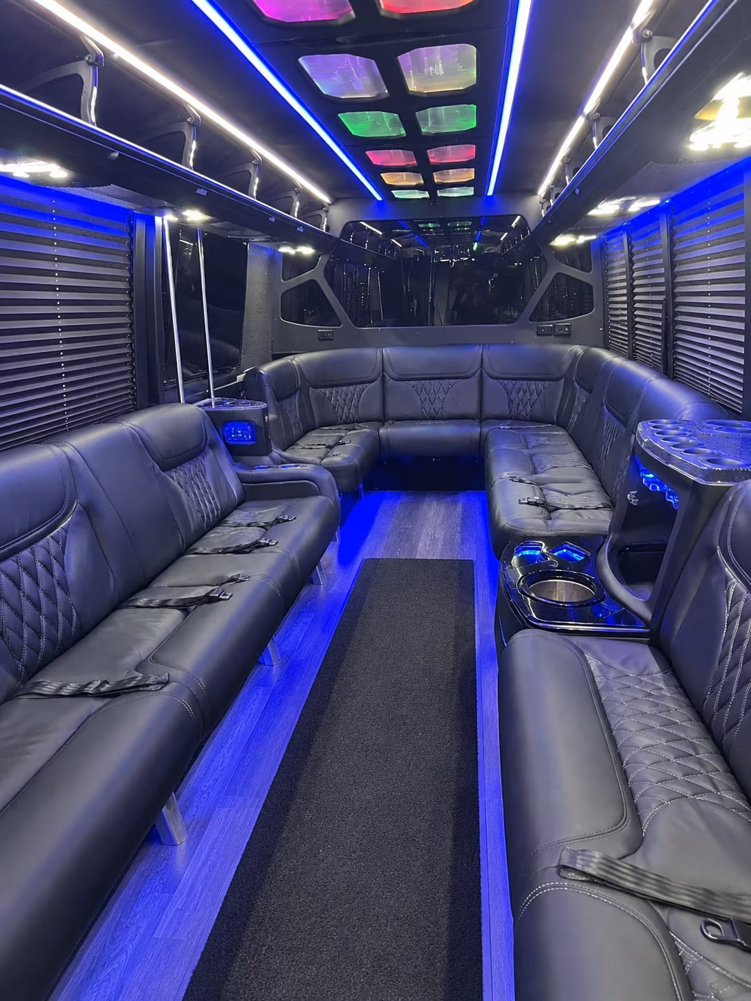 black and white party buses available for kenner prom groups