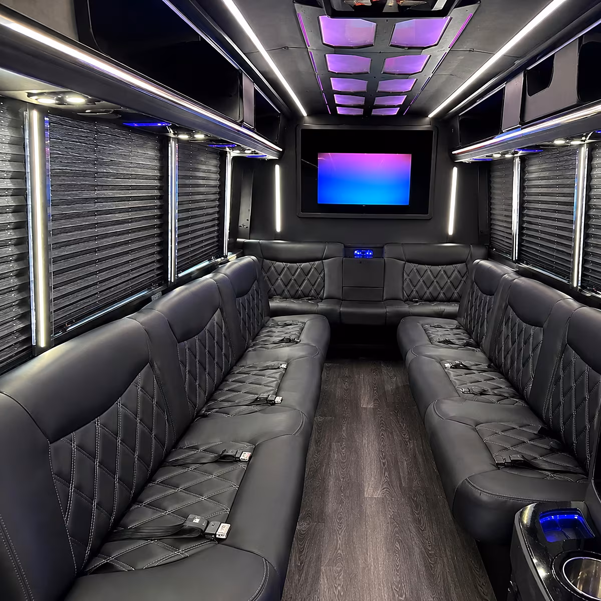 kenner party bus rental interior